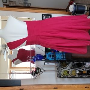 Diyouth. Red one shoulder dress. Small.